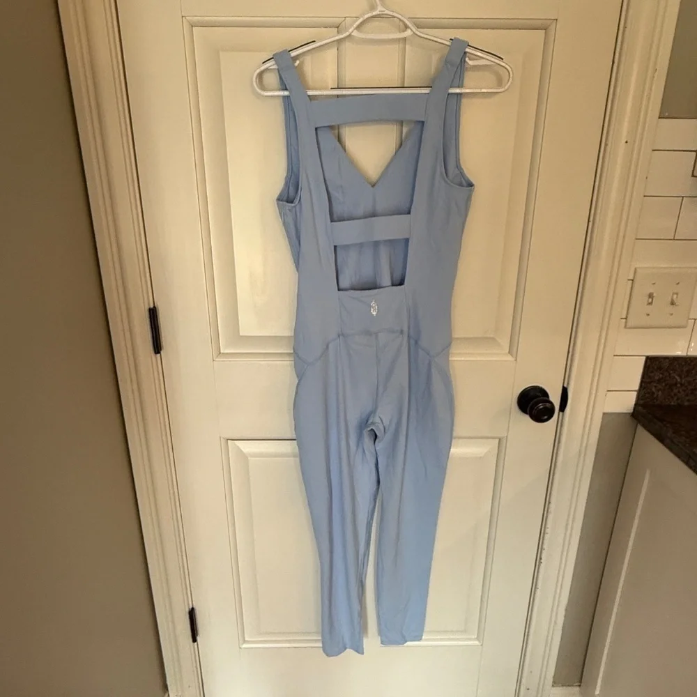 New! Free Movemnt x Free People Never Better One-Piece Light Blue 45445